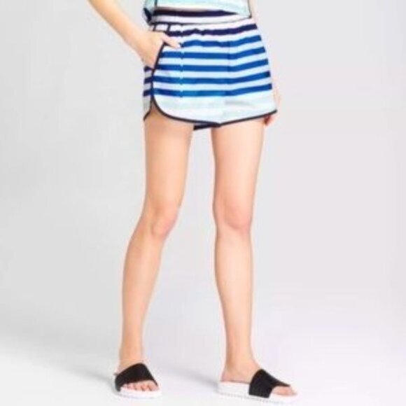 Hunter Target Women's Size 1X Drawstring Athletic Nylon Shorts Navy Blue - Picture 1 of 5